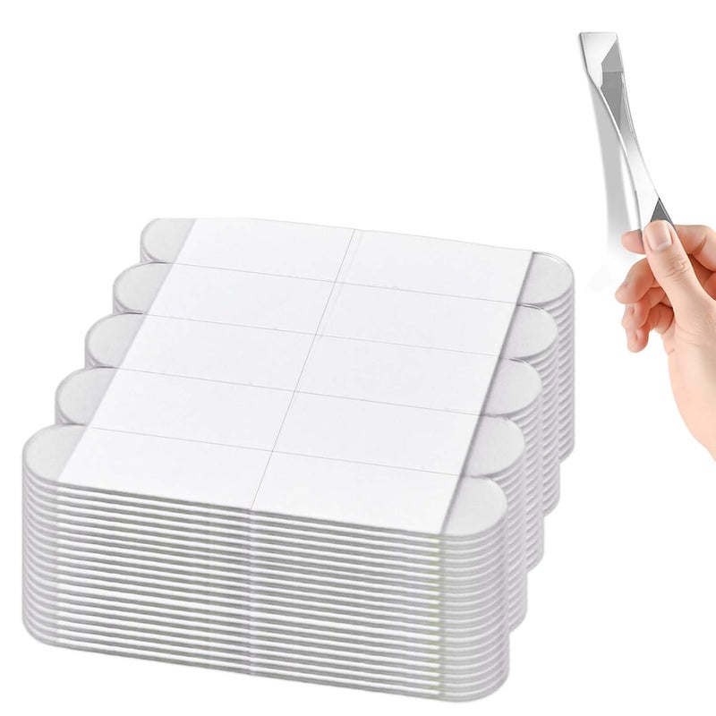 Waybas 100pcs Clear Picture Hanging Strips,3m Invisible Refill Poster Sticker Heavy Duty Wall Hangers No Damage Removable Double Side Small Adhesive Tape for Hooks Decor Home Classroom Office 0.6"×1.6" - Image 1